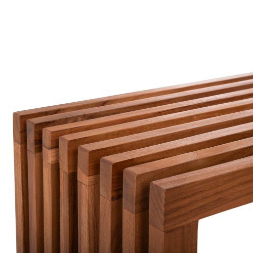 KONSOLE MASSIVES TEAKHOLZ IN NATÜRLICHER FARBE 130x29,5x46H cm