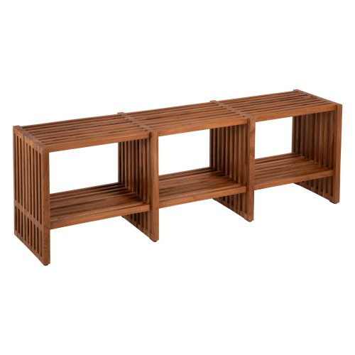 KONSOLE MASSIVES TEAKHOLZ IN NATÜRLICHER FARBE 130x29,5x46H cm
