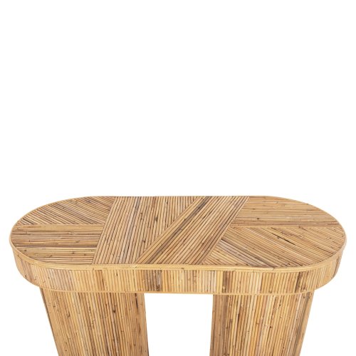 GATSBY OVALE KONSOLE NATÜRLICHES RATTAN IN NATÜRLICHER FARBE 110x45x74,5cm