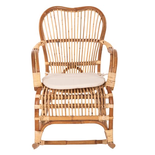 ROCKING RATTAN ARMCHAIR SANTA FE WITH SEAT CUSHION 60x103x90cm