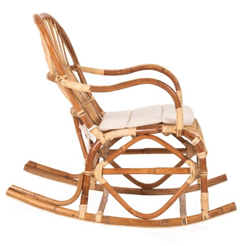 ROCKING RATTAN ARMCHAIR SANTA FE WITH SEAT CUSHION 60x103x90cm