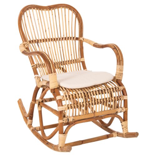ROCKING RATTAN ARMCHAIR SANTA FE WITH SEAT CUSHION 60x103x90cm
