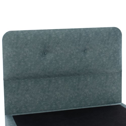 DOLORES BED IN LIGHT GREEN FABRIC FOR MATTRESS 90x200 cm.