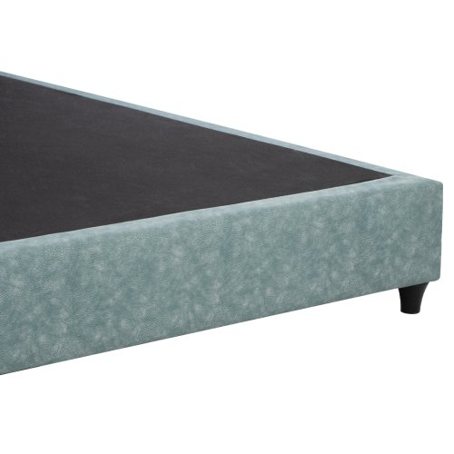 DOLORES BED IN LIGHT GREEN FABRIC FOR MATTRESS 90x200 cm.