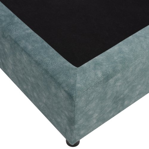 DOLORES BED IN LIGHT GREEN FABRIC FOR MATTRESS 90x200 cm.