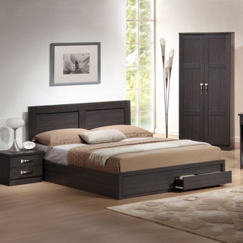 Bett Capri mit 2 Schubladen Zebrano 150x200
