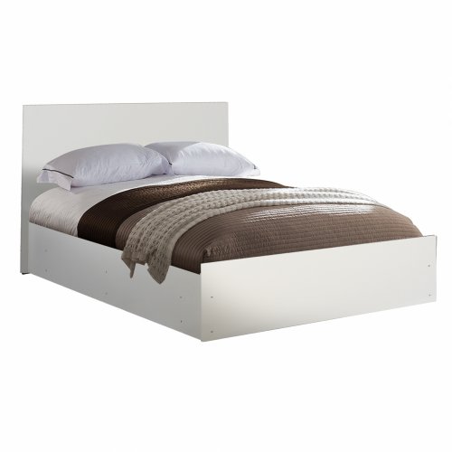 MELAMIN DOPPELBETT FÜR MATRATZEN GRÖßE 160X202 cm IN WEIß