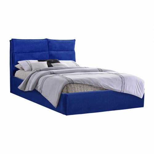 ROYALTY BETT AUS BLAUEM SAMT 160Χ200 cm