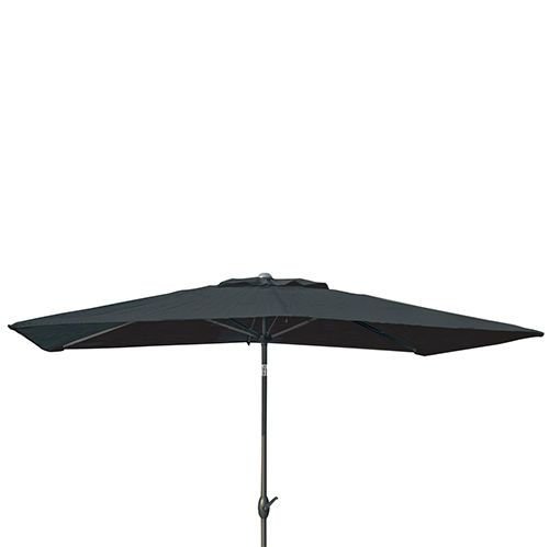 "Mambo" parasol made of aluminum and polyester in gray - 300x200