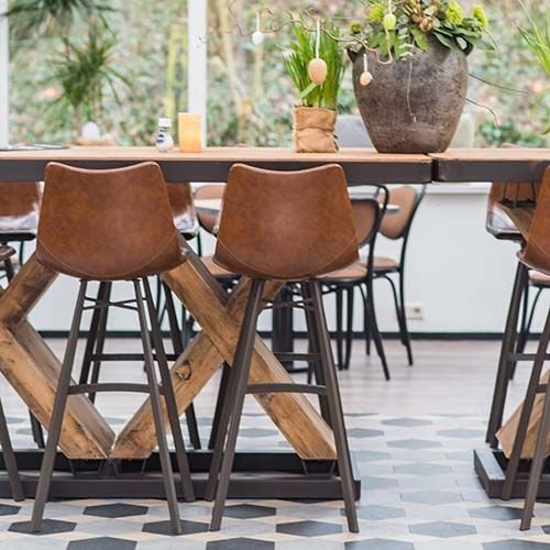 Table "Mammut" 400cm width out of pine wood with metal frame