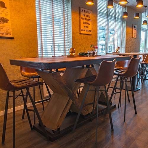 Table "Mammut" 400cm width out of pine wood with metal frame