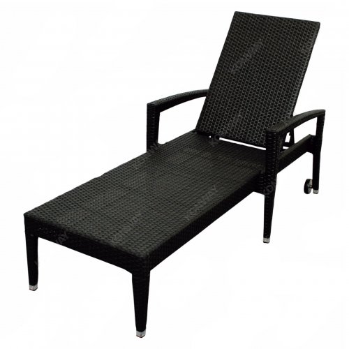 Aluminium Liege "MAUI" 73 x 102,5 x 200 cm schwarz