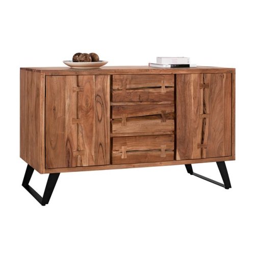 Fansi chest of drawers made of solid acacia wood 150 x 45 x 86 cm