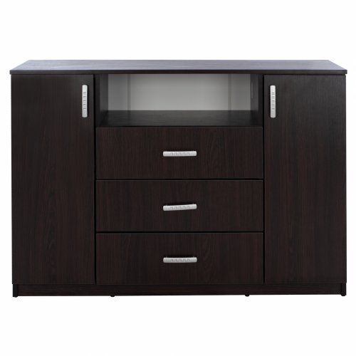 BUFFET MIT 2 SCHRÄNKEN UND 3 SCHUBLADEN IN WENGE 120X45X85 cm