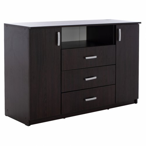 BUFFET MIT 2 SCHRÄNKEN UND 3 SCHUBLADEN IN WENGE 120X45X85 cm