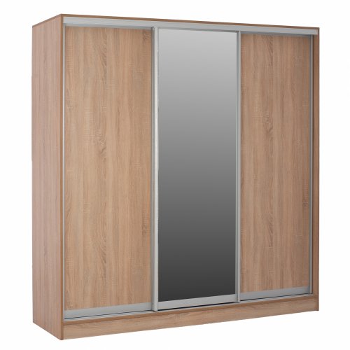 ΝΤΟΥΛΑΠΑ 3ΦΥΛΛΗ ΣΥΡΟΜΕΝΗ ΜΕ ΚΑΘΡΕΠΤΗ SONAMA OAK WW2435 200X60X210Υεκ