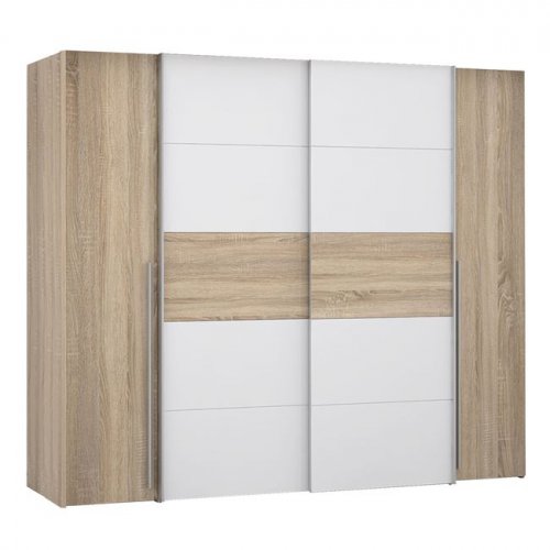 SCHRANK MIT 4 TÜREN (2 SCHIEBER-2 FEST) LOIS WW2369.02 SONAMA WEISS 271X62X210cm