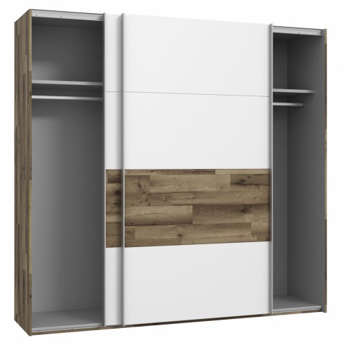 Schiebeschrank SEREN in natürlich weiß 220x55x210 cm