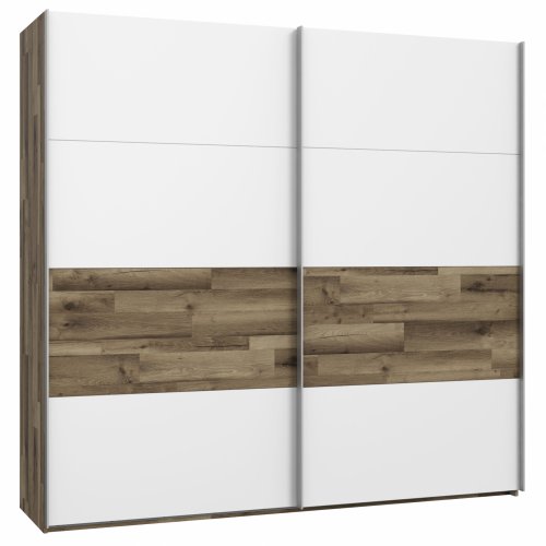 Schiebeschrank SEREN in natürlich weiß 220x55x210 cm