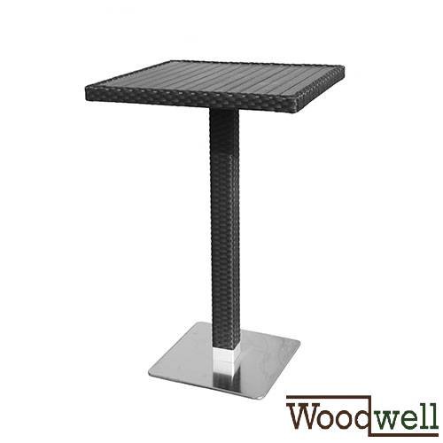Terrassenbartisch in schwarz (70x70x108cm)