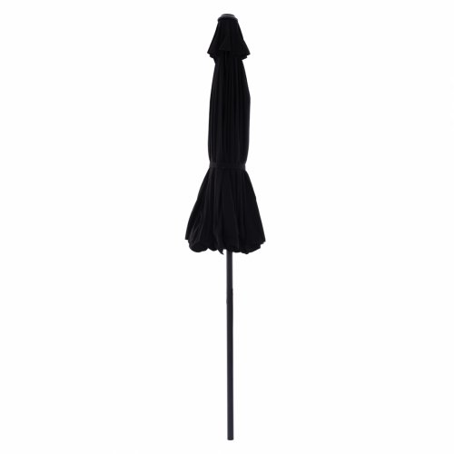 PARASOL "DARWIN" 2.35M IN GRAY WITH BLACK ACRYLIC CLOTH