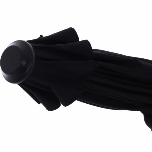 PARASOL "DARWIN" 2.35M IN GRAY WITH BLACK ACRYLIC CLOTH