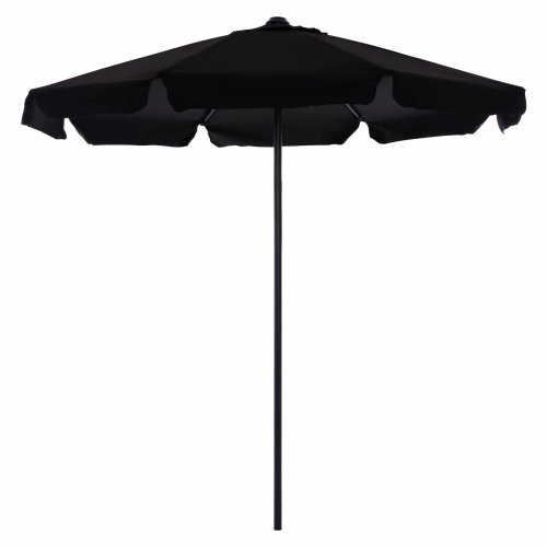 PARASOL "DARWIN" 2.35M IN GRAY WITH BLACK ACRYLIC CLOTH