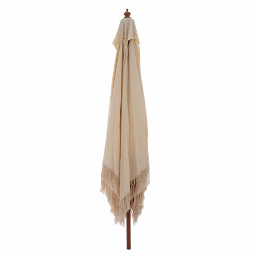 PROFESSIONAL WAGNER UMBRELLA MACRAME BEIGE FRUIT WITH WOODEN FRAME 3X3X2.50H m