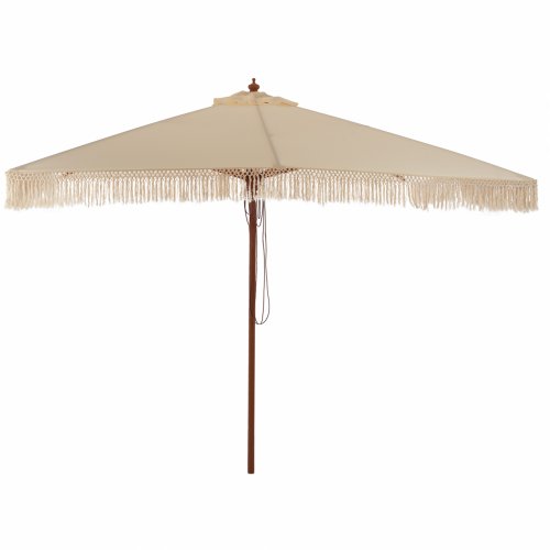 PROFESSIONAL WAGNER UMBRELLA MACRAME BEIGE FRUIT WITH WOODEN FRAME 3X3X2.50H m