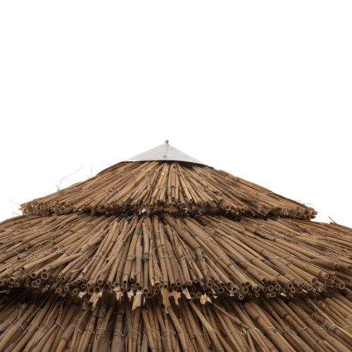 REGENSCHIRM AUS KIEFERNHOLZ UND SCHILD - 3 STUFEN - ROBUSTE BELASTUNG - 275 H cm