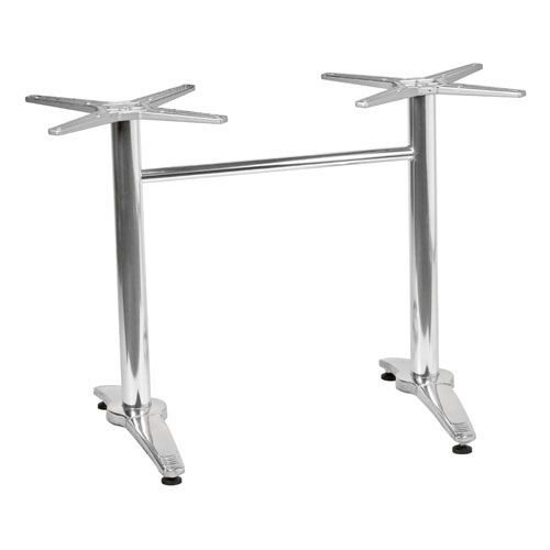Outdoor Tischuntergestell "Roma 2" aus Aluminium 72cm Höhe in silber
