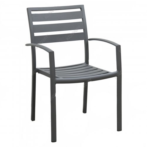 Stacking armchair ONTARIO in anthrazit, 55 cm x 47 x 87 cm