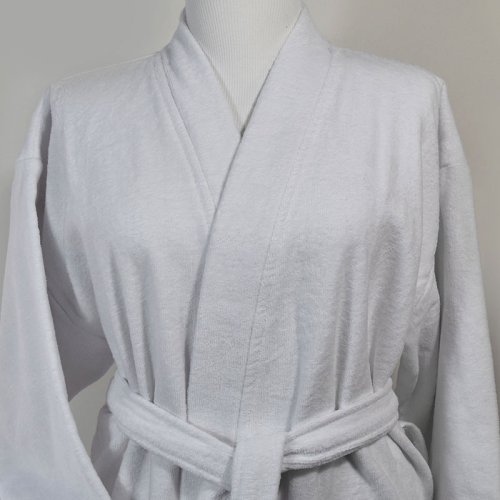 Velours-Kimono-Bademantel aus 100 % Baumwolle 400gr