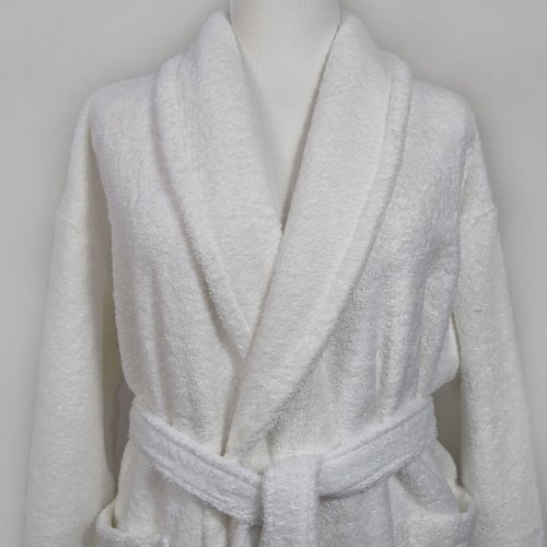 Bademantel mit Frote-Kragen, 100 % Baumwolle, Penny, 400 gr