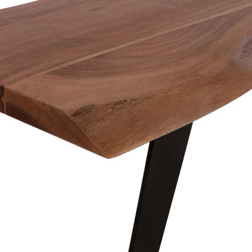 Sitzbank aus massivem Akazienholz 177x40x46,5 cm