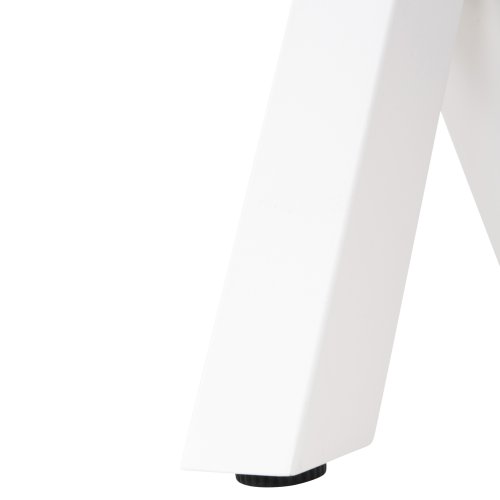 ALUMINIUMBANK WEISS MIT POLYWOOD-SITZ IN NATURHOLZFARBE 150x36x45Hcm