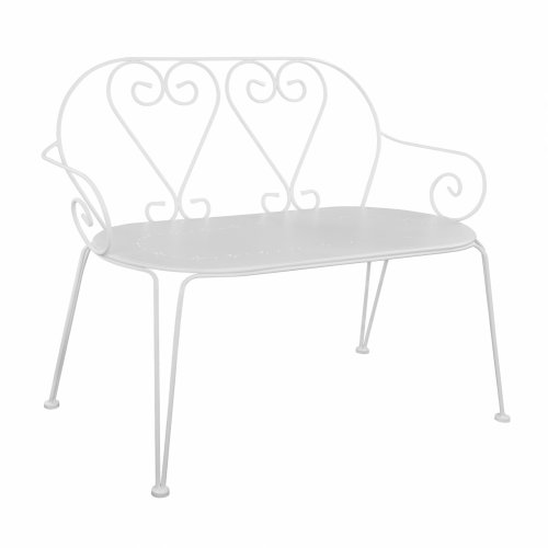 Garden bench Amore in metal white