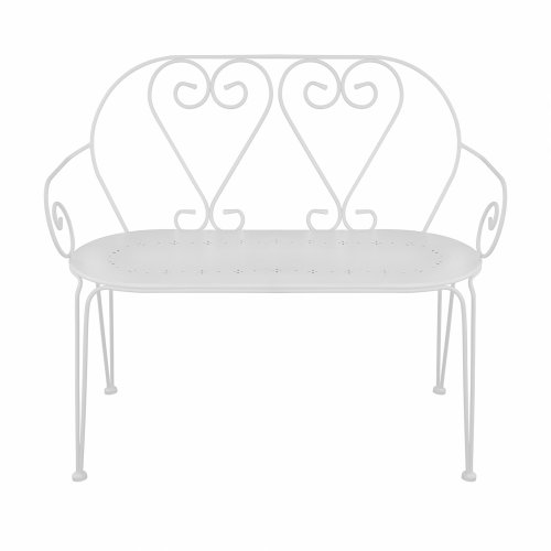 Garden bench Amore in metal white