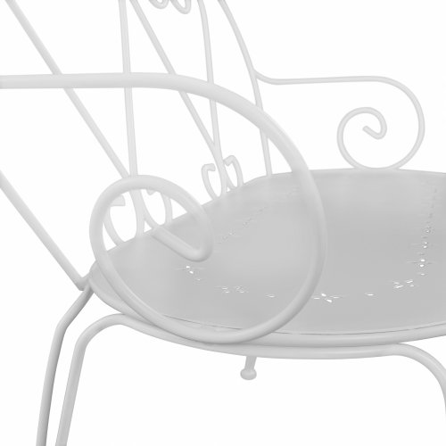 Garden bench Amore in metal white