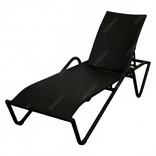 Liege "PALMA" 69 x 96 x 200 cm schwarz