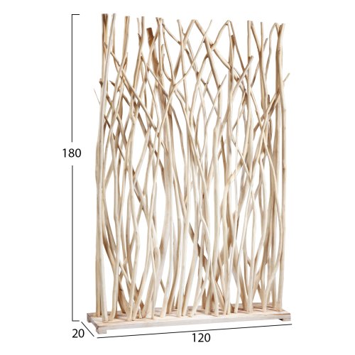 RAUMTEILER TEAK-ZWEIGEN  NATURAL