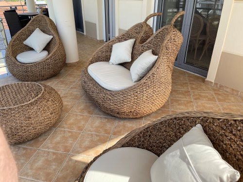 Sofa Garten Set "Pear" aus Rattan