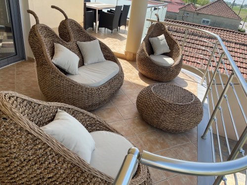 Sofa Garten Set "Pear" aus Rattan