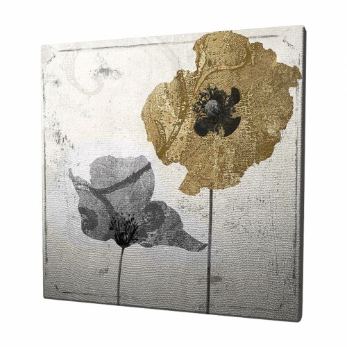 Wand Dekoration "Golden Flower" 45Χ3X45 cm