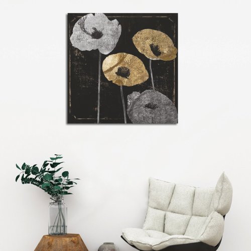 ΠΙΝΑΚΑΣ ΚΑΜΒΑΣ GOLDEN FLOWERS 45Χ3X45 εκ.