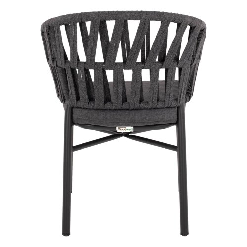 SESSEL ALUMINIUM ΙΝ ANTHRAZIT MIT ANTHRAZIT-FARBENDEM SEIL 58x57x78 cm