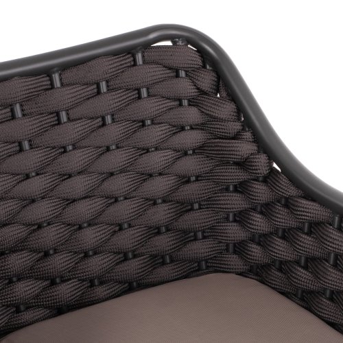 ALUMINIUMSESSEL MIT SEIL – GRAU 56x58x76cm