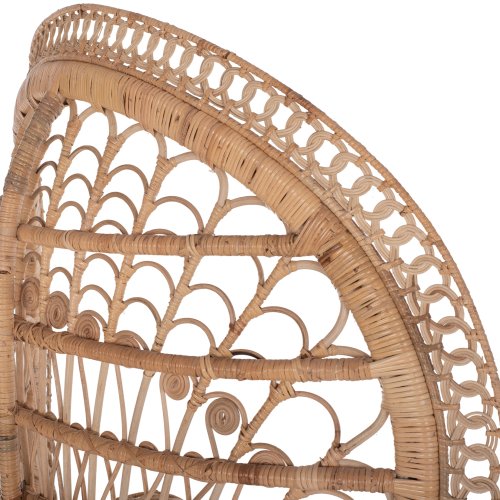 ΠΟΛΥΘΡΟΝΑ ROYAL PEACOCK RATTAN ΣΕ ΦΥΣΙΚΟ-ΜΑΞΙΛΑΡΙ ΜΠΕΖ 114x72x150Yεκ.