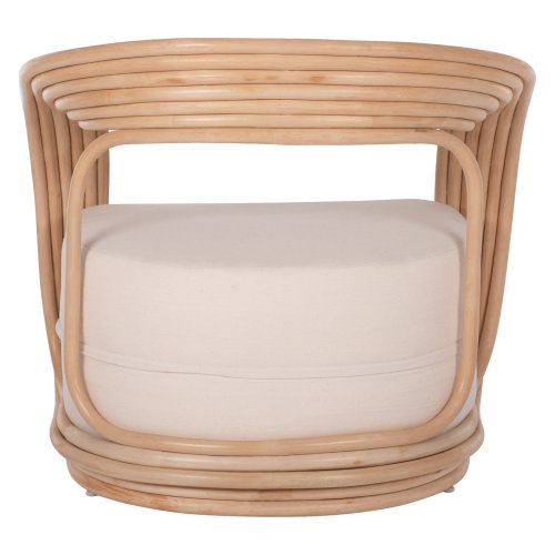 SESSEL HERZOGIN RATTAN MIT GROSSEM KISSEN 81x59x70 cm