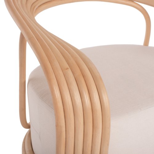 SESSEL HERZOGIN RATTAN MIT GROSSEM KISSEN 81x59x70 cm
